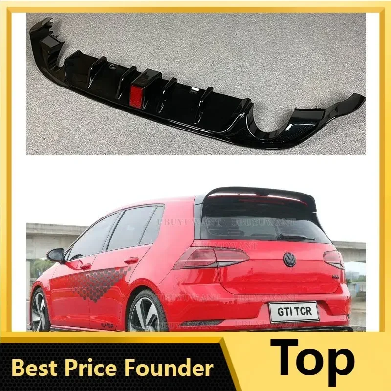 

For Volkswagen Golf 7.5 GTI MK7.5 GTI TCR Car Rear Bumper Diffuser Rear Side Splitter Spoiler Lip for MK7.5 Golf 7.5 Standard