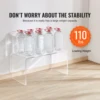 VEVOR Acrylic Coffee Table, C-Shaped Clear Acrylic End Table, 16.3 inch high Transparent Acrylic Side Table, for Living Room 3