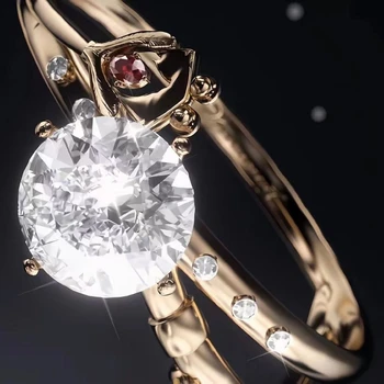 2022 Tears of Themis Artem Vilhelm Raven Marius 2nd Anniversary Wedding 925 Silver Ring Zircon Created Diamond Band Gift Jewelry 1