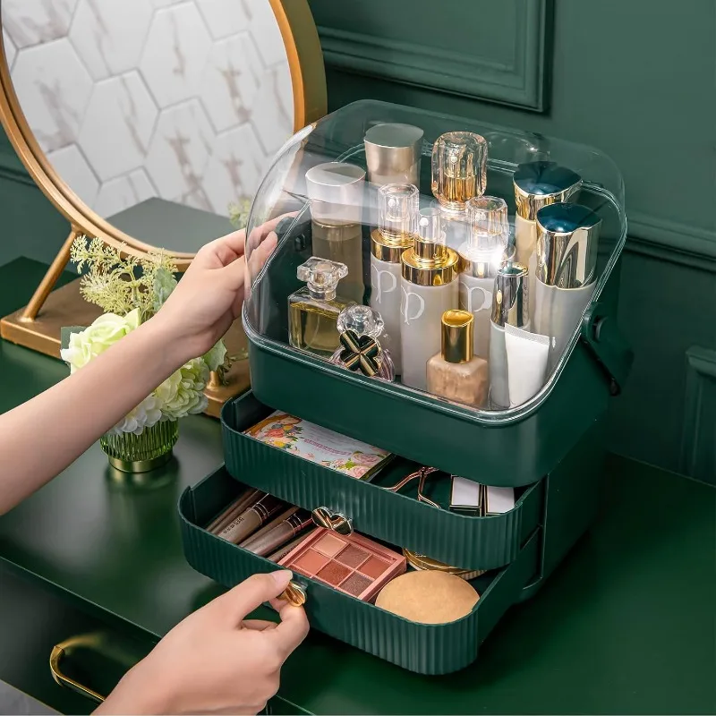 Preppy Skincare Organizers Makeup Organizer Holder Cosmetic Storage Box Display Case 3 Tiers 5