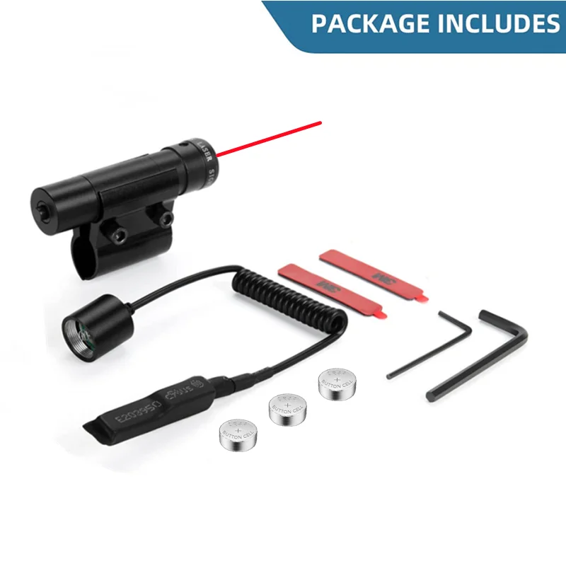 Red Laser Sight Fishing Camping with Rail Mount Laser Collimator