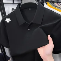 Polo à manches courtes de luxe pour homme en coton mercerisé 100 %, 25 couleurs au choix, T-shirt décontracté et professionnel pour homme 2