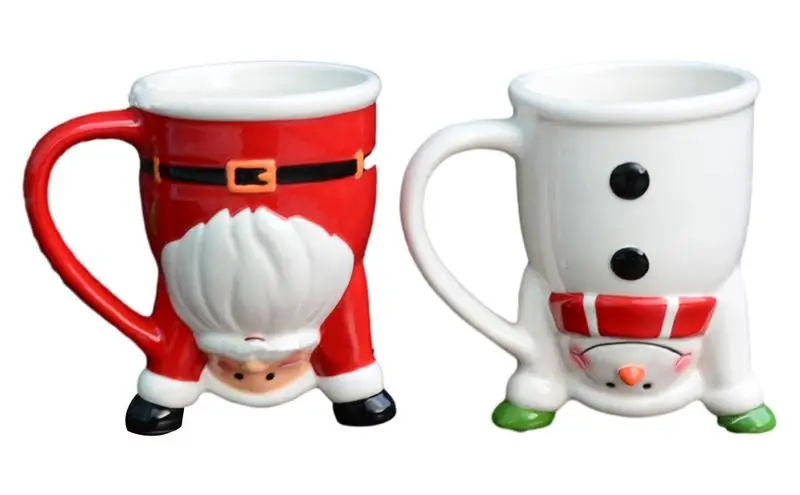 

Керамическая Рождественская чашка, чашка с изображением Санты-мусса, кофейная чашка для офиса, домашней выпечки, Кружка для молока для детей, рождественский подарок