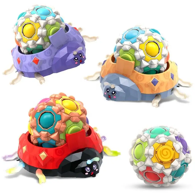 

Antistress Fidget Toys Flashing Ladybird Magic Cube Puzzle Brain Teasers Game Sensory Toy Spinning Fidget Ball Toys for Children