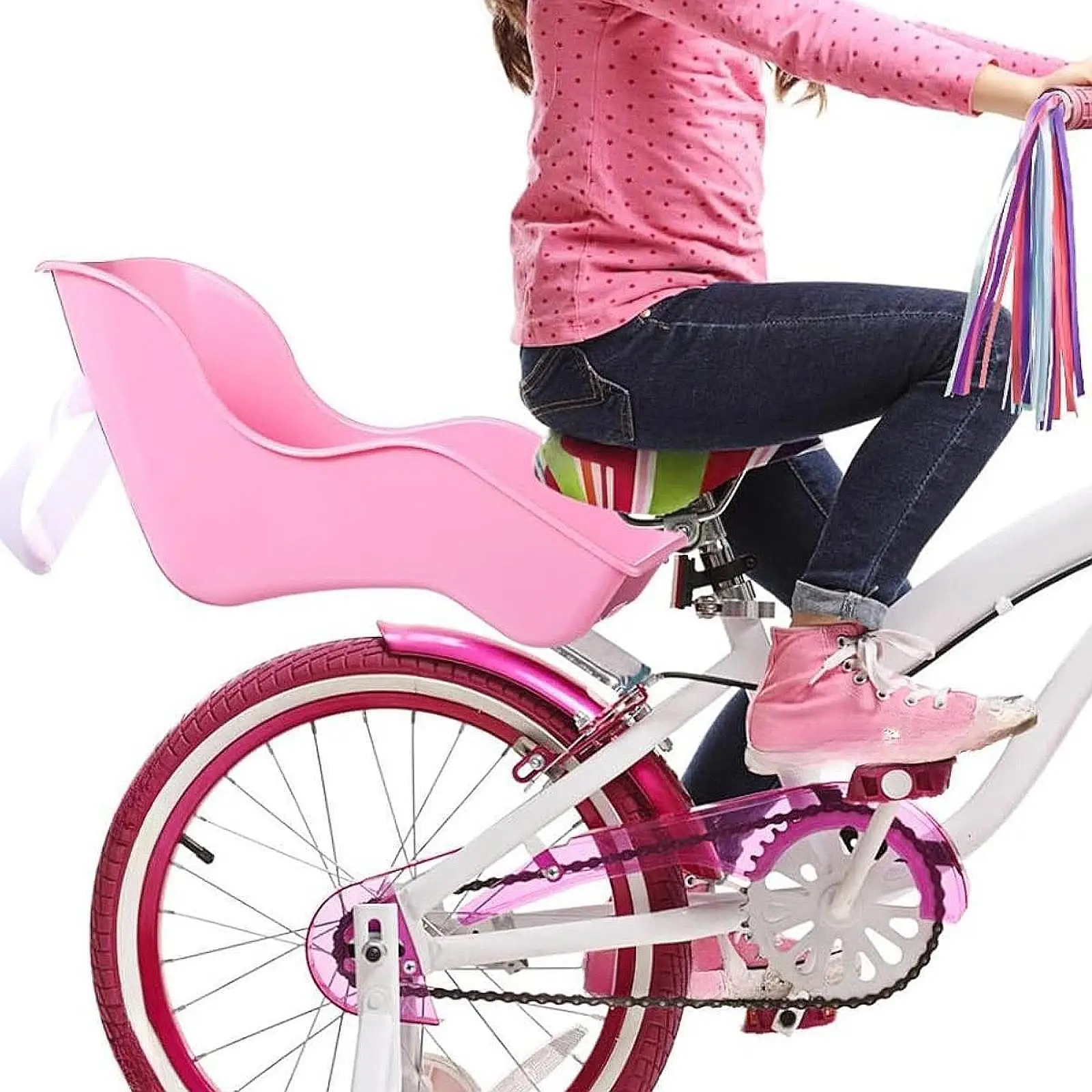 baby doll bike seat with helmet Carrier for Doll and 18 Inch Dolls Doll Helmet. No Tools Required Bicycle and Scooters seat Accessories for Dolls : Toys & Games Fits standard dolls First Bike Ride with the