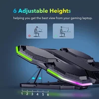 17Inch Gaming Laptop Cooler Six Fan Adjustable Wind Speed Height RGB backlight USB Port Laptop Cooling Pad Notebook Laptop Stand - Image 5