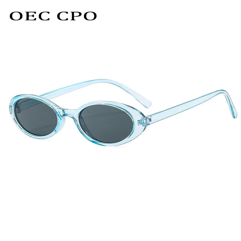 Vintage Sunglasses New Small Oval Sunglasses Women Men Trendy Vintage Hip Hop Cat Eye Sun Glasses Female Leopard Black Punk Eyewear UV400 Oculos