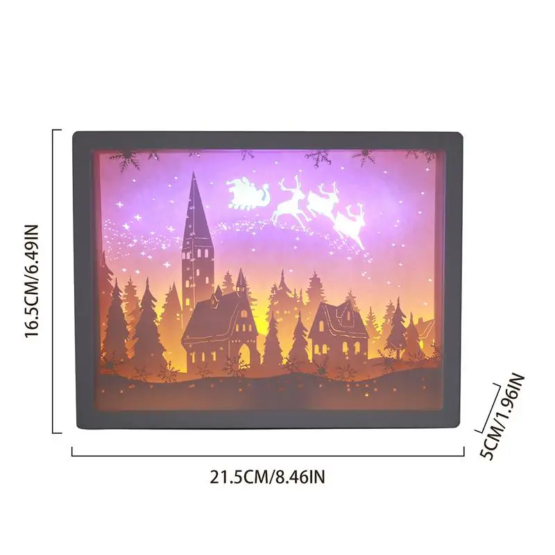 Paper Carving Night Light Paper-cut USB Power Supply Atmosphere Lights Paper Sculptures Frame Table Lamps Decor Home Accessories