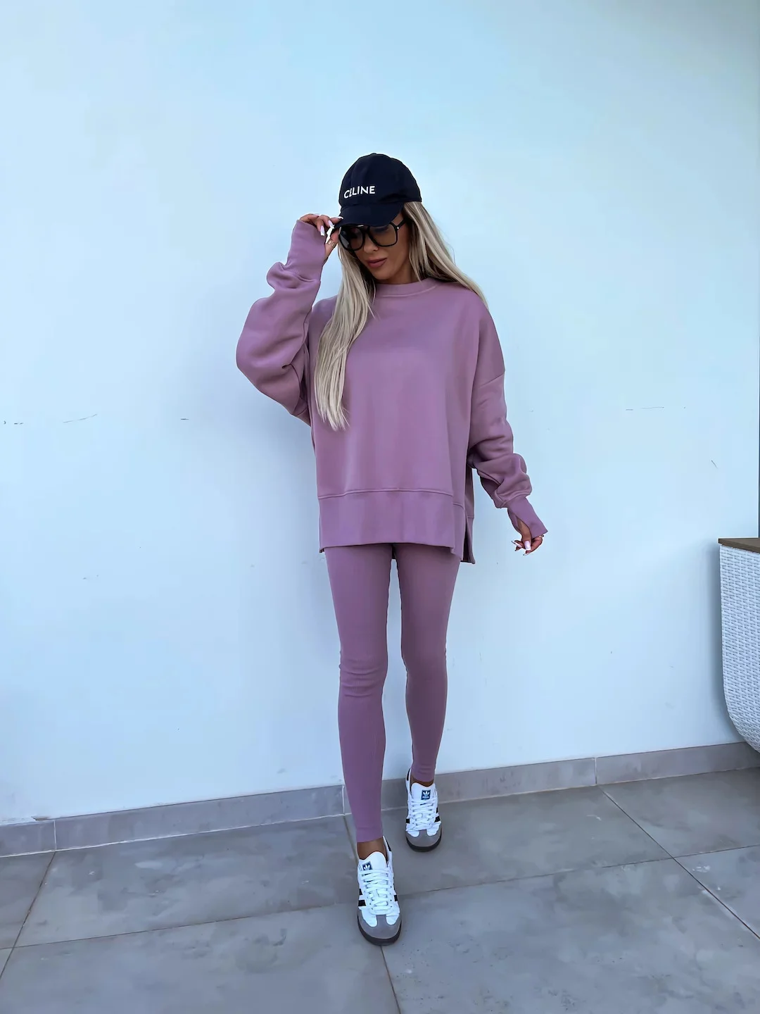Spring summer 2024 new Shirt  casual loose-fitting sweater tight pants 2 piece suit sets for women 2 pieces trousers sets 5