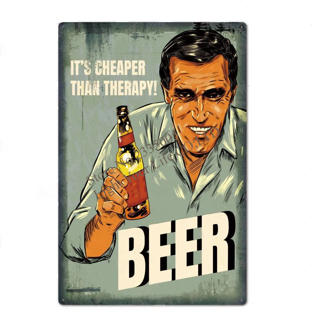 

Funny Beer Metal Sign Plaque Metal Vintage Pub Tin Sign Metal Plate Wall Decor for Bar Pub Club Man Cave Decorative Plates 20X30