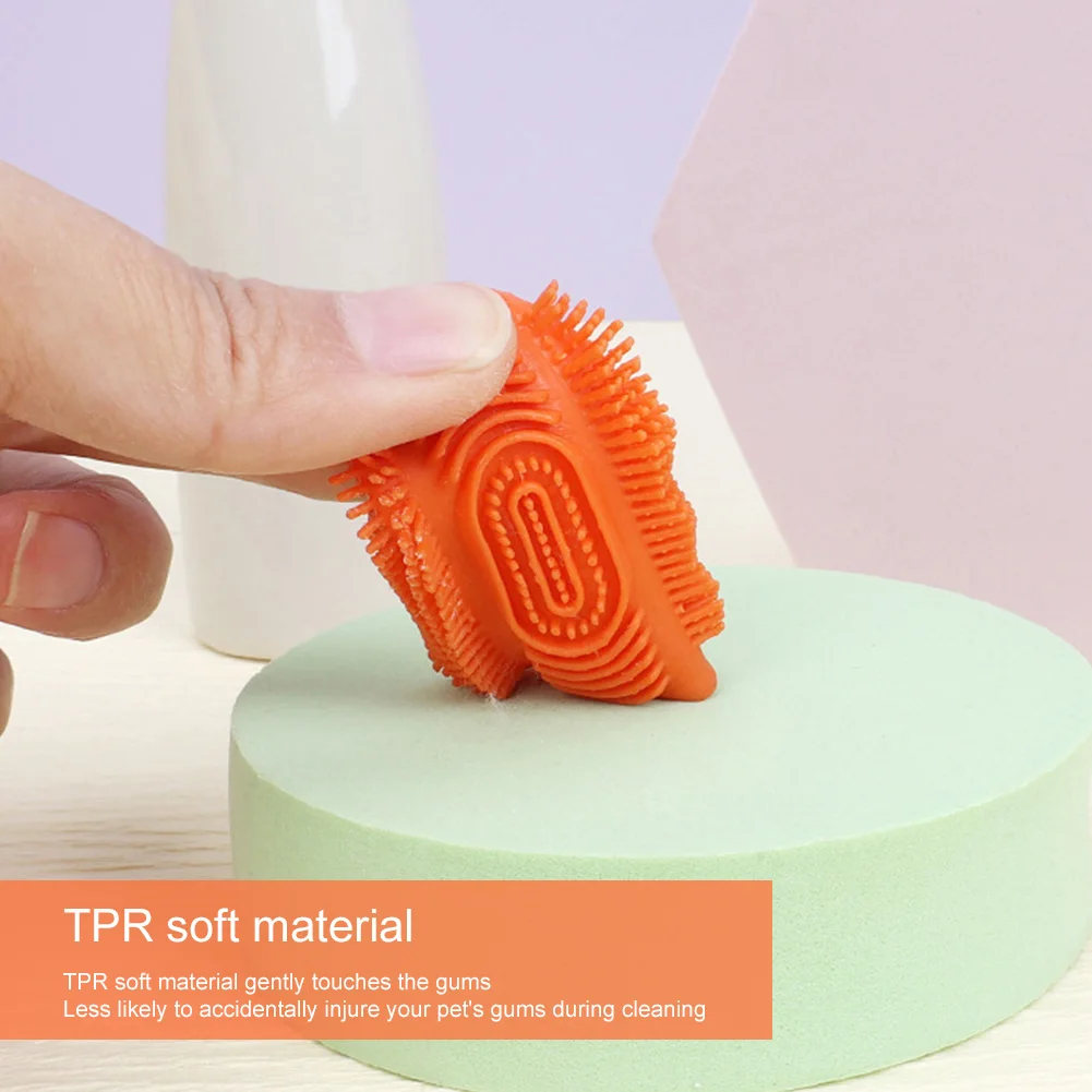 6Pcs Soft Pet Finger Toothbrush Wear Resist Teeth Cleaning Tool Fingertip Toothbrush for Cleaning Pet Bad Breath Accessories