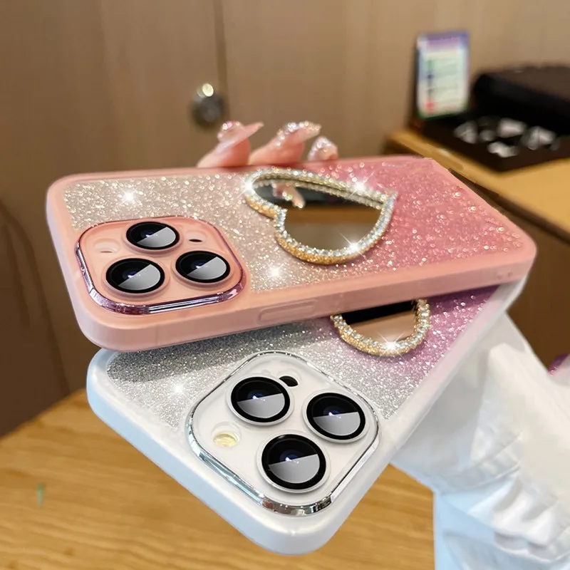 Bling Glitter Mirror Soft Phone Case For Samsung Galaxy A53 A33 A73 A22 A23 A13 A11 A31 A2 1S A20 A30 A32 A12Clear Jelly_voghion.com