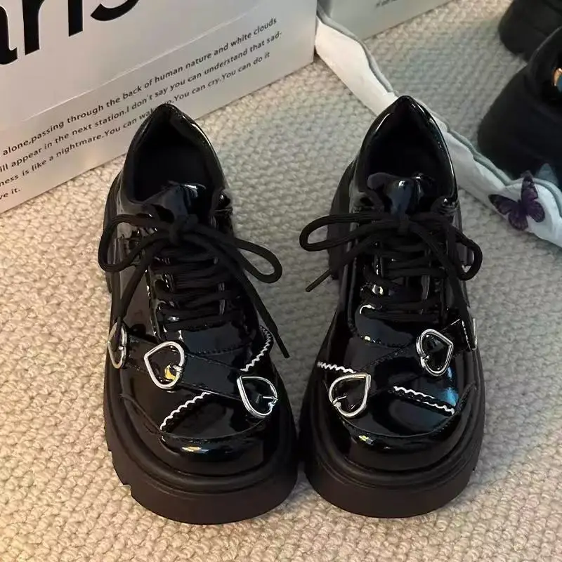 2025 Children's Leather Shoes New Lolita Style Girls Fashion Mary Jane Shoes Wedding Party Kids Causal Princess Platform Shoes