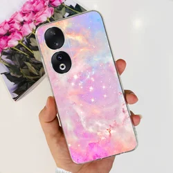 Elegant Flower Butterfly Pattern Soft Silicone TPU Phone Case for Honor 90 Pro 5G (30)