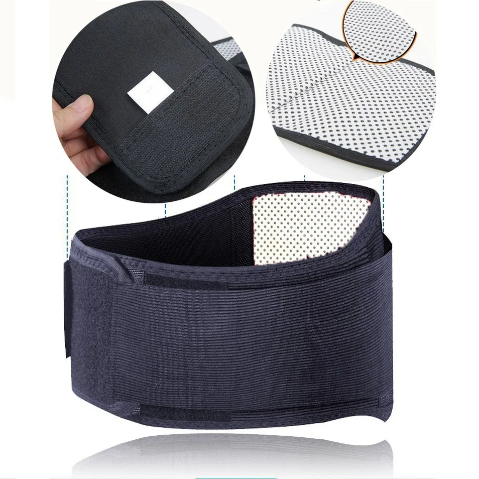 

Waist Brace Support Belt Tourmaline Self-heating Magnetic Therapy Waist Belt Lumbar Support Back Support Brace Double Banded