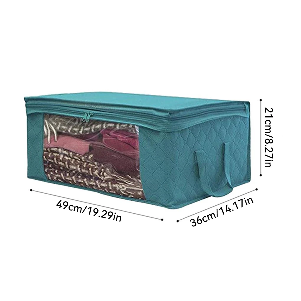 Clothes Bag Organizer with Handle Dustproof Tidy Pouch for Luggage Bedding 6