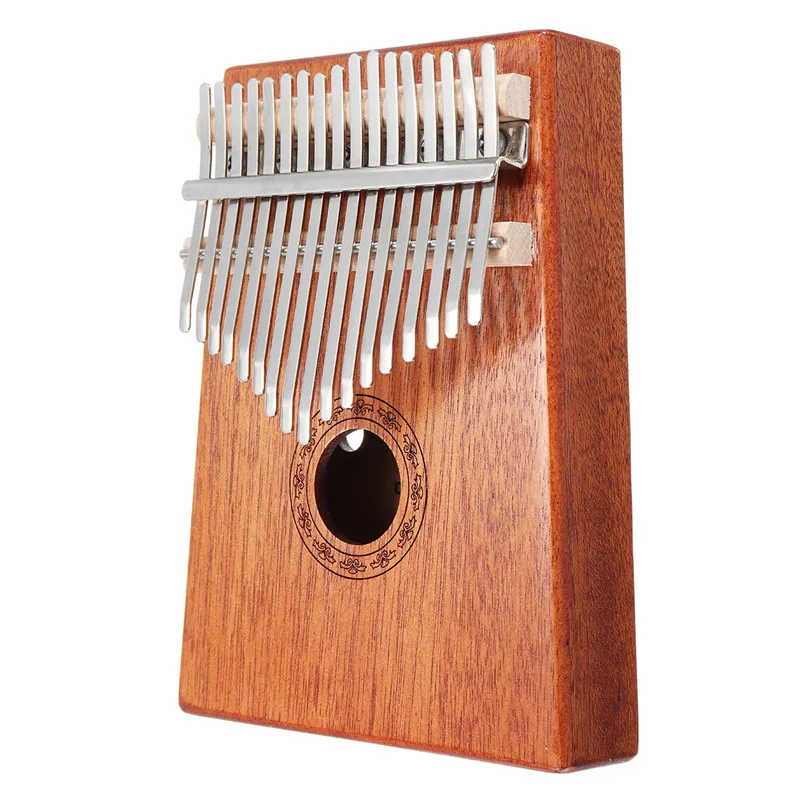 

Миниатюрное пианино Kalimba, 17 клавиш, корпус из красного дерева, музыкальный инструмент с учебником для настройки молотка