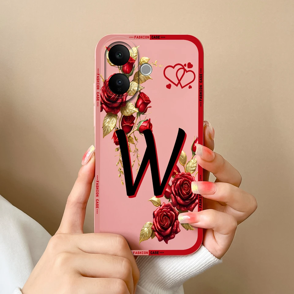 Elegant Flower Letter Design Phone Case - Beautiful Simplicity Collection