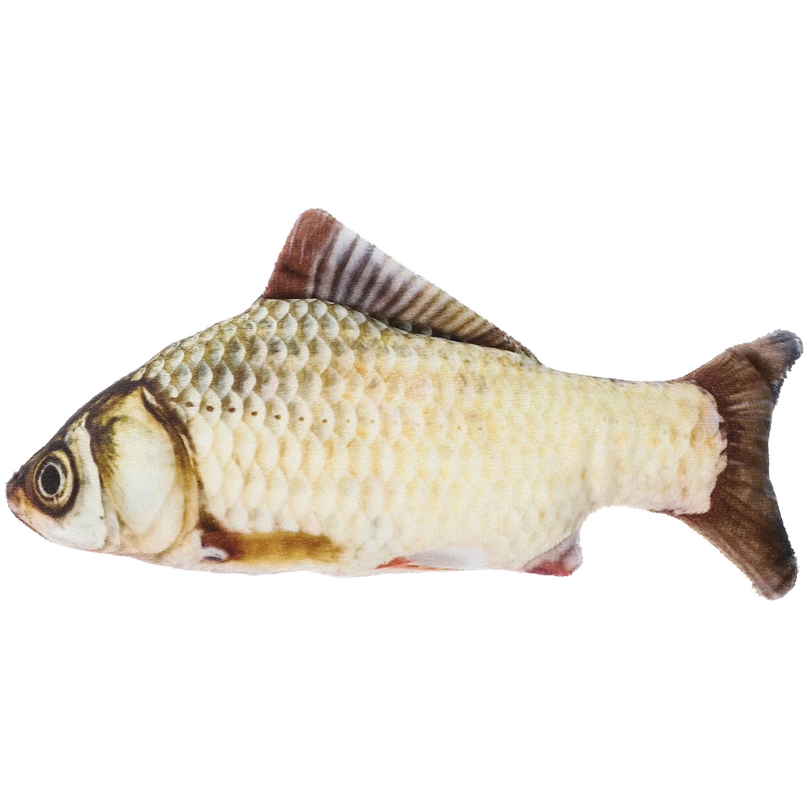 

20cm Creative Fish Shape Toy Cat Playing Plush Stuffed Toy Home Decor Gifts without Zipper (Grass Carp)