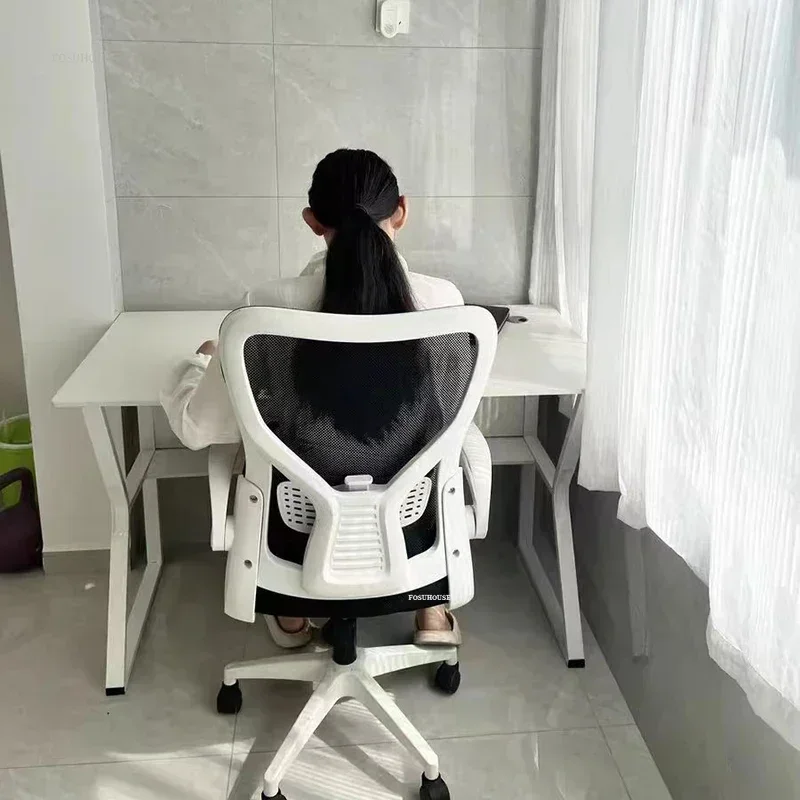 Simple White Computer Desks Desktop Home Office Desk and Chair Set Simple Bedroom Study Desks Modern E-sports Gaming Table M