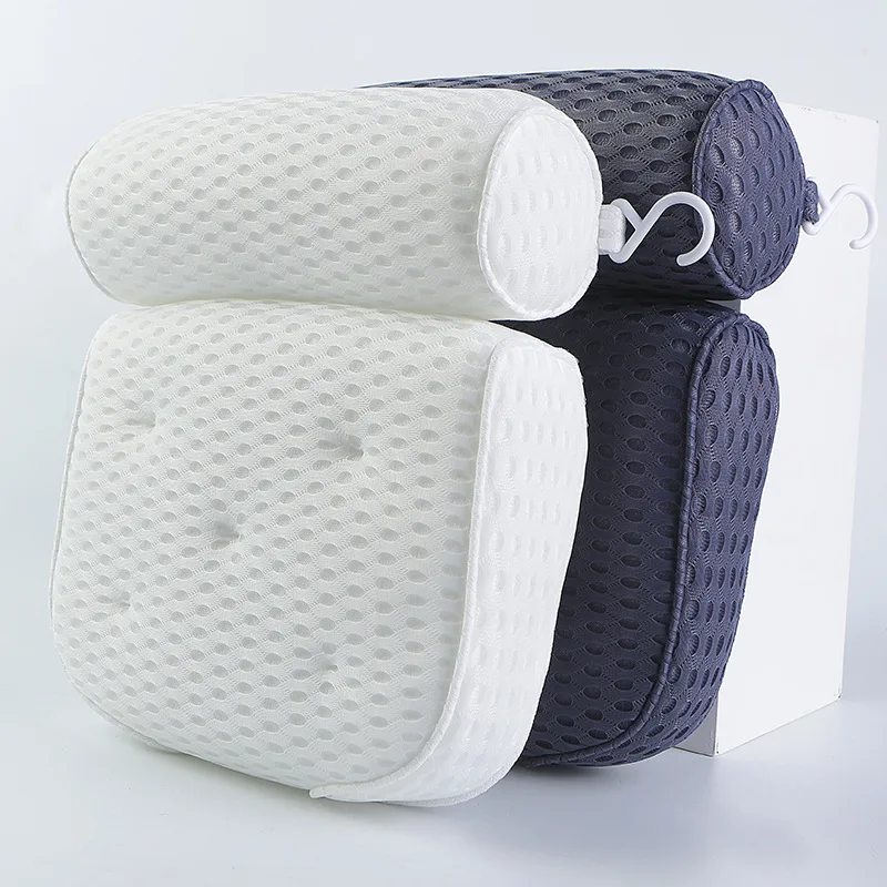 4D Square Bathtub Pillow 7 Suction Cup Hotel Hot Spring Spa Massage bathtub pillow