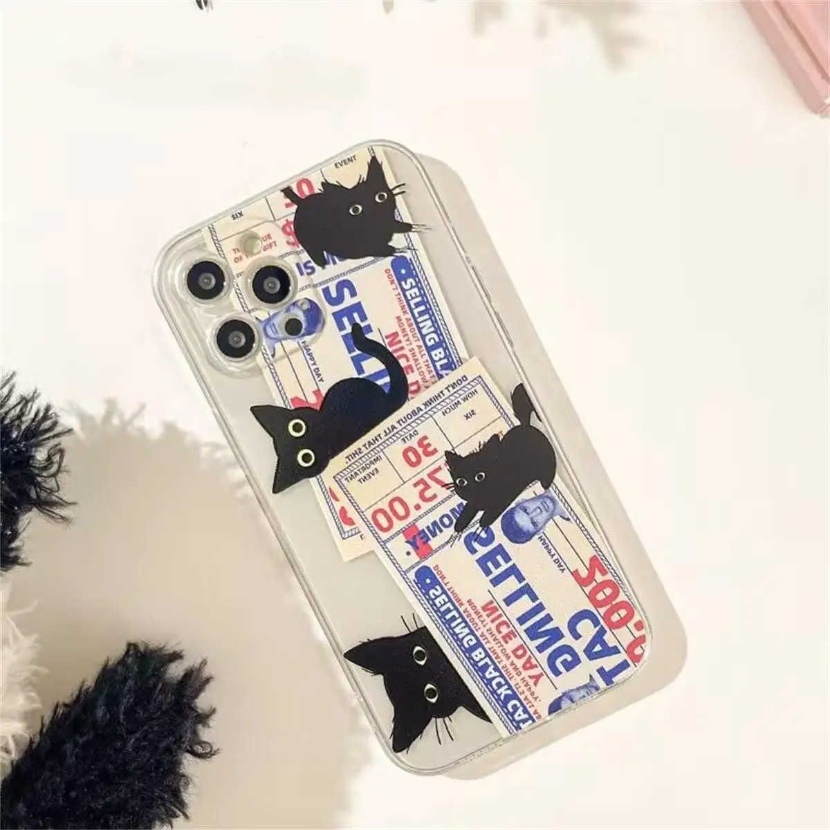 Stylish Black Cat Phone Cases