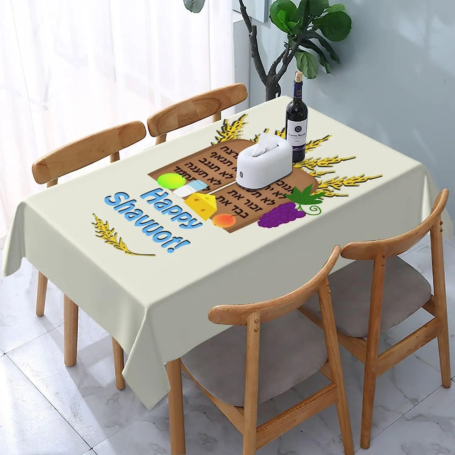 

Водонепроницаемая прямоугольная скатерть для кухни и стола