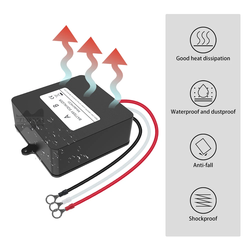 Battery Equalizer 24V LED Battery Balancer 2 × 12V Lead Acid Gel Batteries  HA01 HC01 Battery Charger Regulator Voltage Balancer