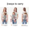 Baby Sling Carrier, Infant Holder Kangaroo Bag Backpack, 3 - 18 Months Multi-function Baby Accessories 6