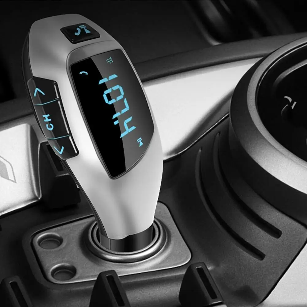 X5 Car Wireless Fm Transmitter fm transmitter Bluetooth-compatible Hands-free Mp3 Player Usb Charging Port Supports U Disk Tf