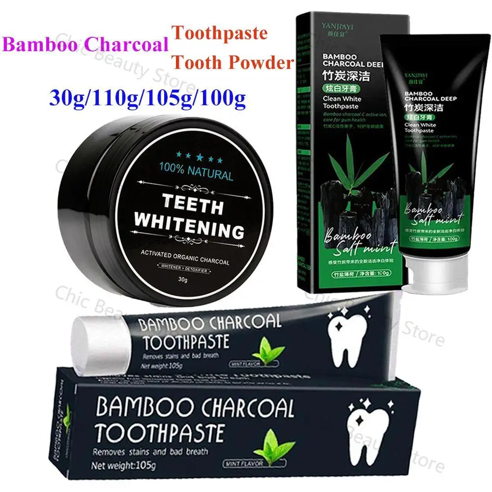 Bamboo Charcoal Toothpaste Whitening Teeth Activated Carbon Removing Yellow Teeth Cleaning Tooth Oral Fresh Oral Health Care teeth whitening essence teeth whitening product teeth health product