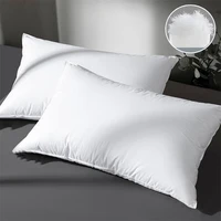 2Pcs 93% Goose Feather Down Pillows Neck Pillows for Sleeping 1 Pair Bed Pillow Inserts 100% Cotton Shell Standard Queen King 1