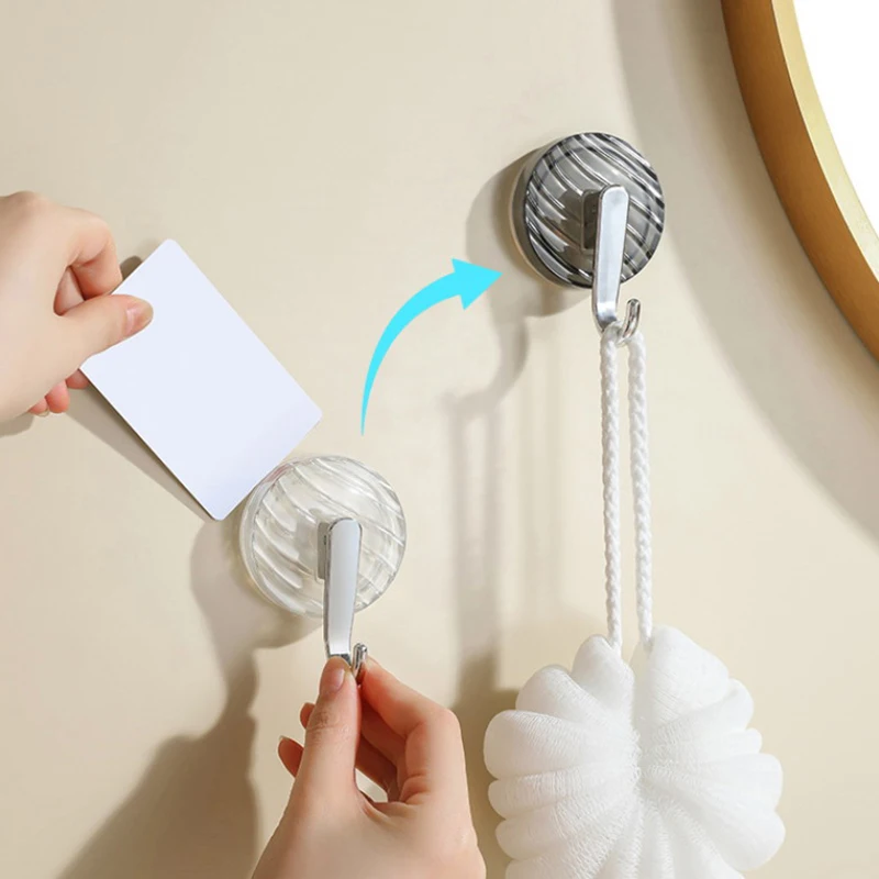 Suction Cup Hooks Clear Reusable Heavy Duty Vacuum Suction Cup Hooks Kitchen Bathroom For Towel Clothes Coat Hanging Hook