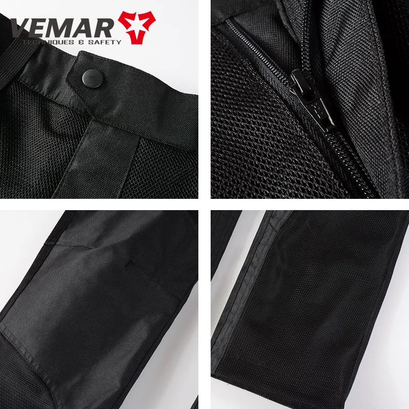 VEMAR 통기성 메쉬 오토바이 라이딩 바지, 땀 흡수 CE 무릎 바지, S-4XL 라이딩 바지, 여름