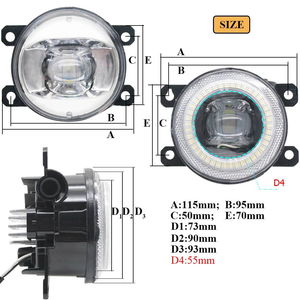 For Holden Calais VE Calais Sportwagon 2006 2007 2008 2009 2010.08 LED Fog Lights Angel Eye Exterior Driving Lamp Accessories detail image 3