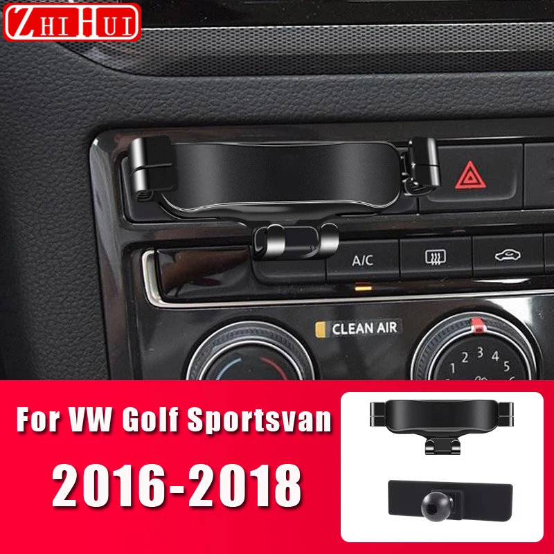 자동차 휴대폰 홀더, 폭스바겐 VW 골프 7 8 MK7 MK8 Sportsvan 에어 벤트 마운트 브래킷, LHD용 중력 브래킷 스탠드