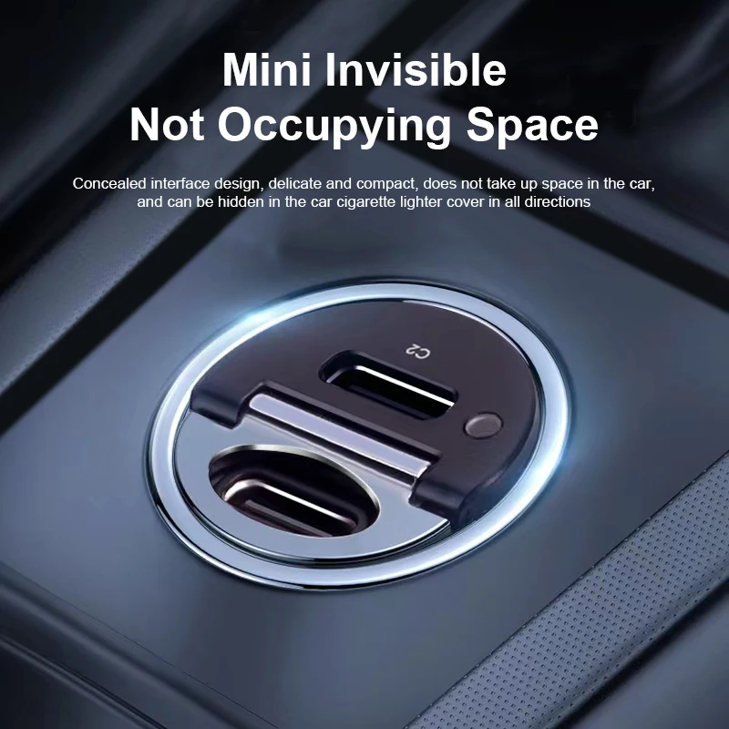 Ubigbuy Car Charger Dual Port USB C Fast
