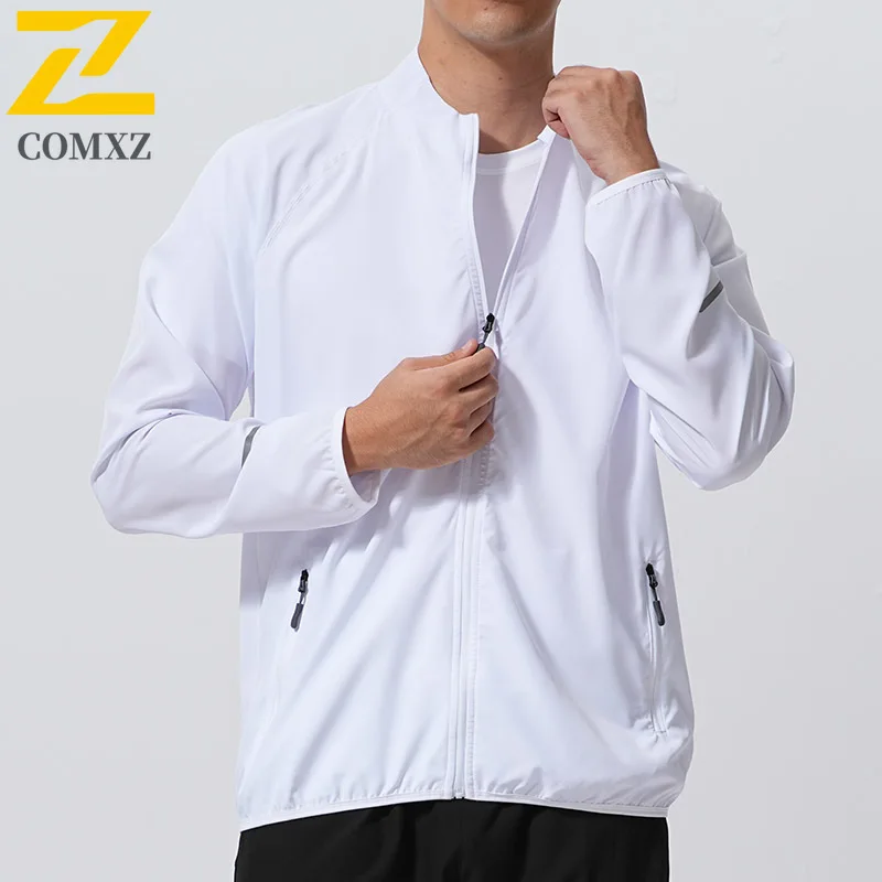 EIAO UV Protection Windbreaker Jacket Couple's UPF50+ Quick-Dry Stand Collar Zip-Up Hoodie for Outdoor Sports Sunscreen clothing