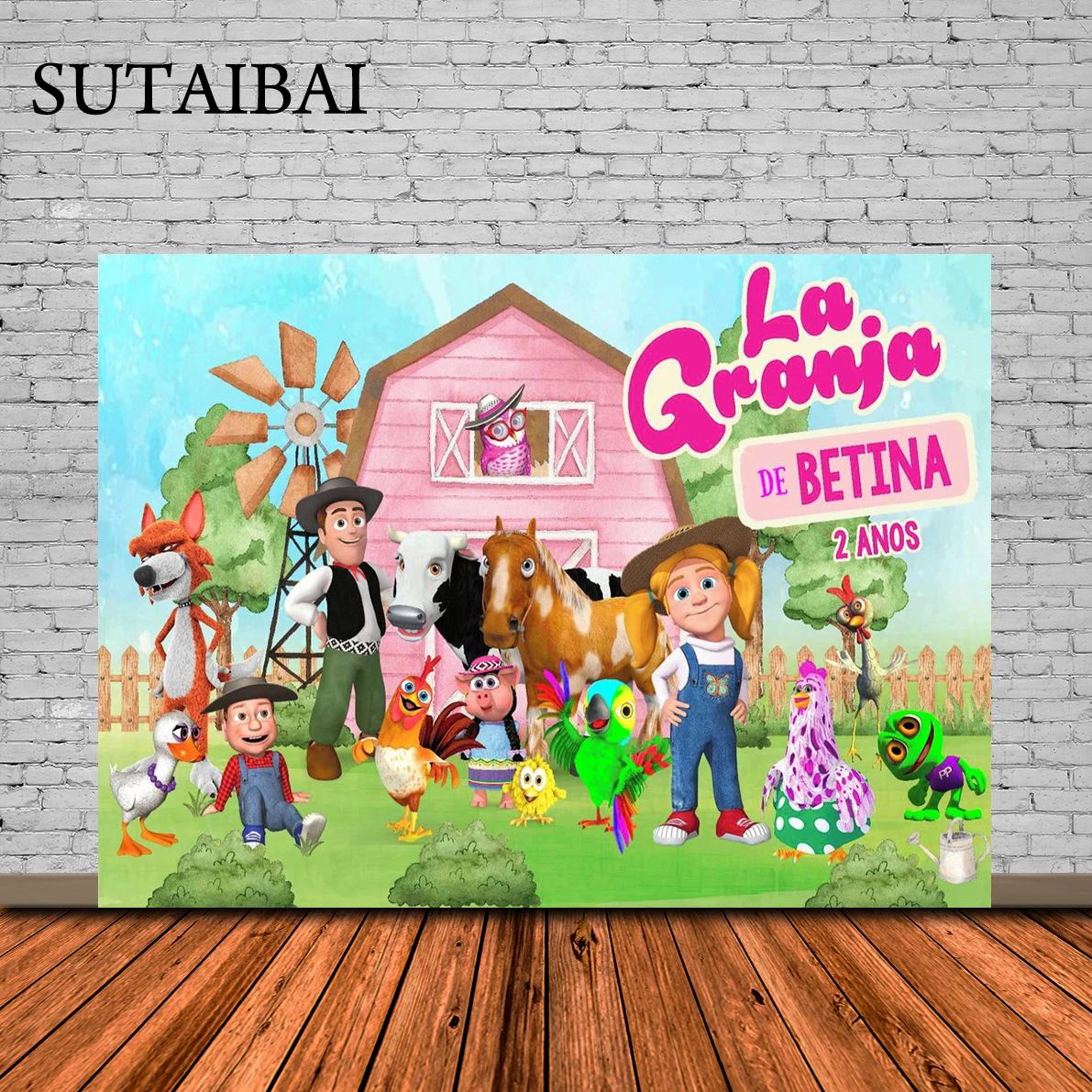 Sfondo Fotografico Personalizzato Green Grass Farm Photo Booth La Granja De Zenon Banner Kids 1St Birthday Sfondo Photo Studio Vinyl
