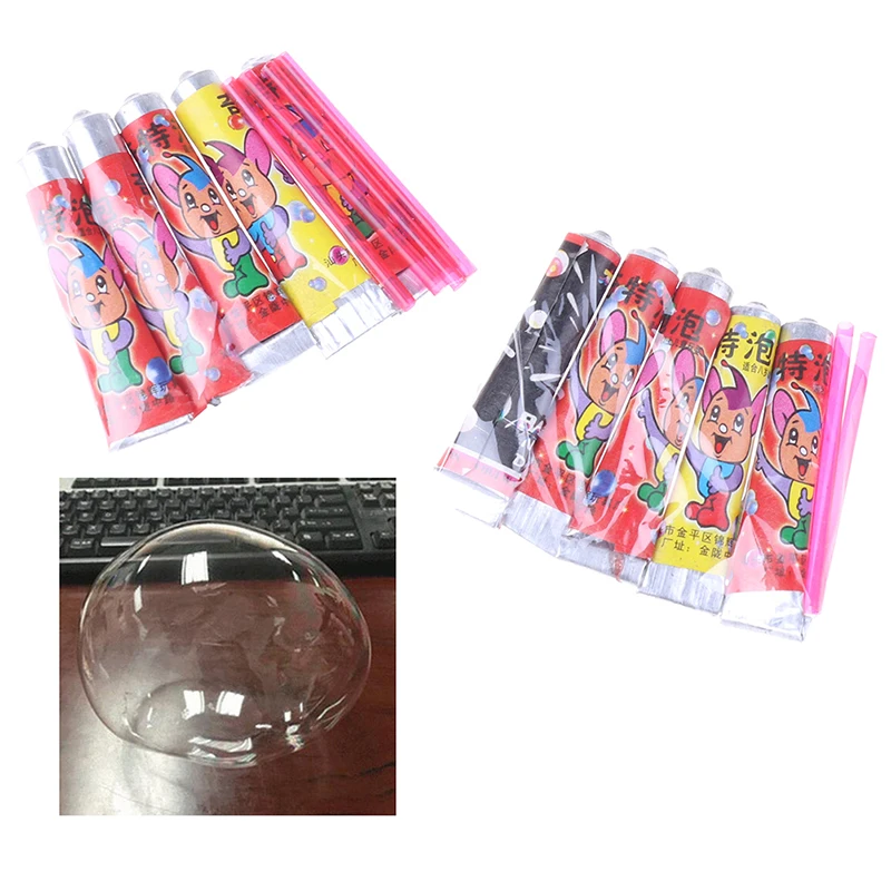 10Pcs Bubble Glue Toy Blowing Colorful Bubble Ball Plastic Balloon Won't Burst Safe For Children Gift Space Balloon toy 4