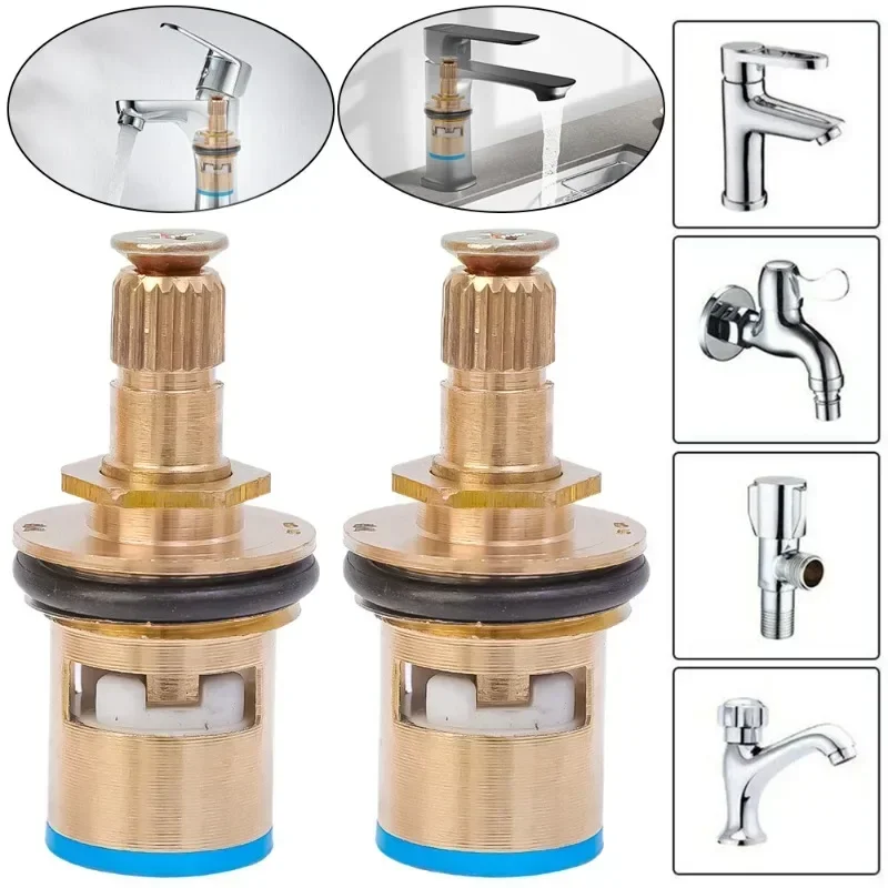 10/1PCS Faucet Valve Universal Replacement Tap Brass Ceramic Disc Cartridge Inner Bathroom Kitchen Sink Accessory