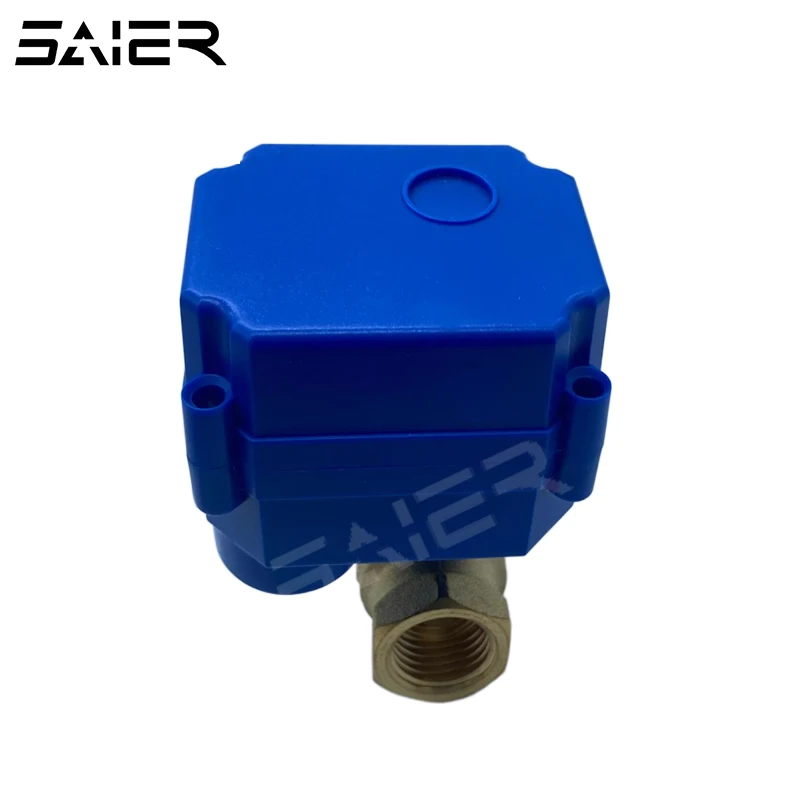 DN15 Brass 2 Way Automatic Flow Control Mini Electric Motorized Ball Valve 12v 24v 220v Electric Motorized Ball Valve