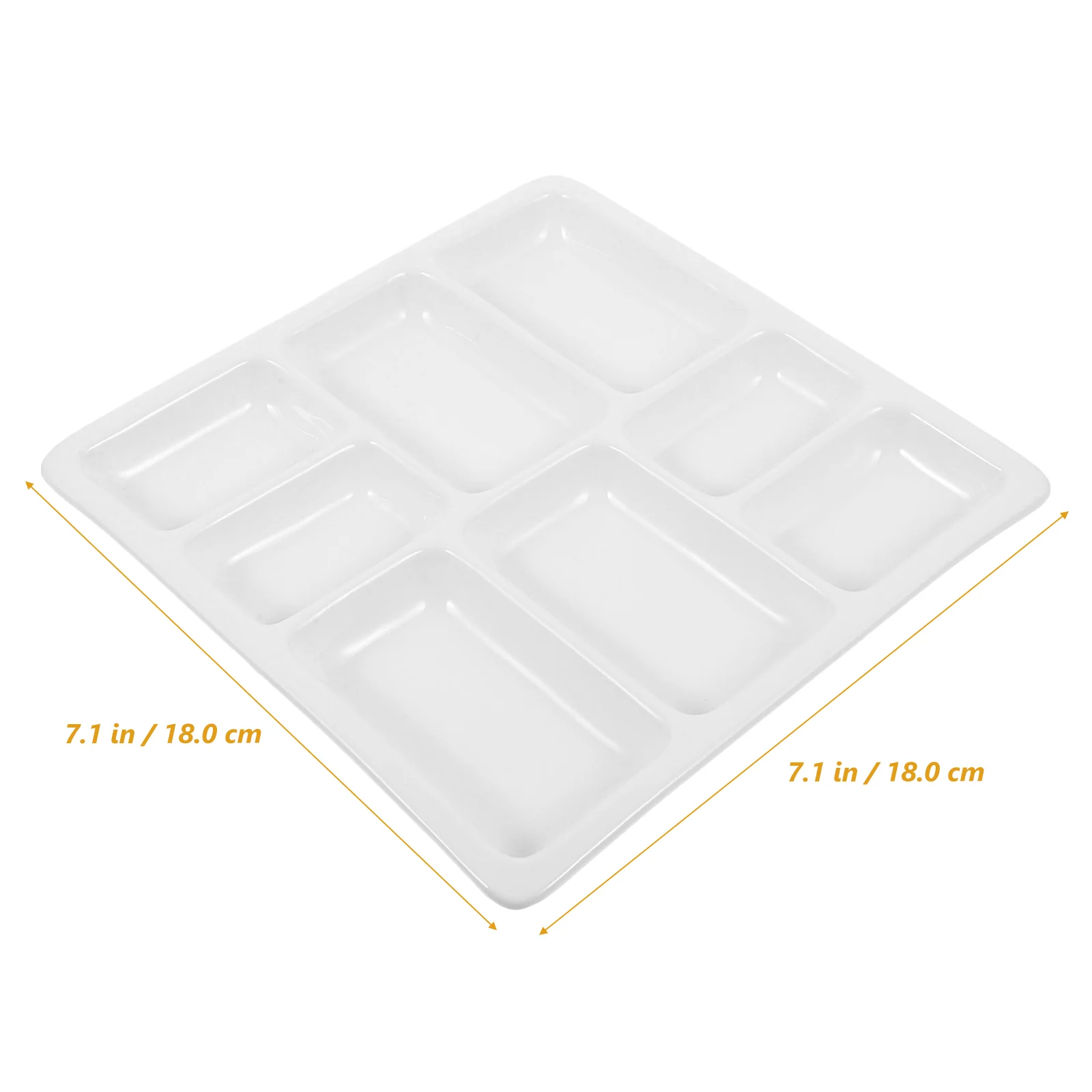 Eight Grid Ceramic Palette Paint Mixers Artist Trays Watercolor Pigment Plates Diy Supplies Empty Pans Children Painting