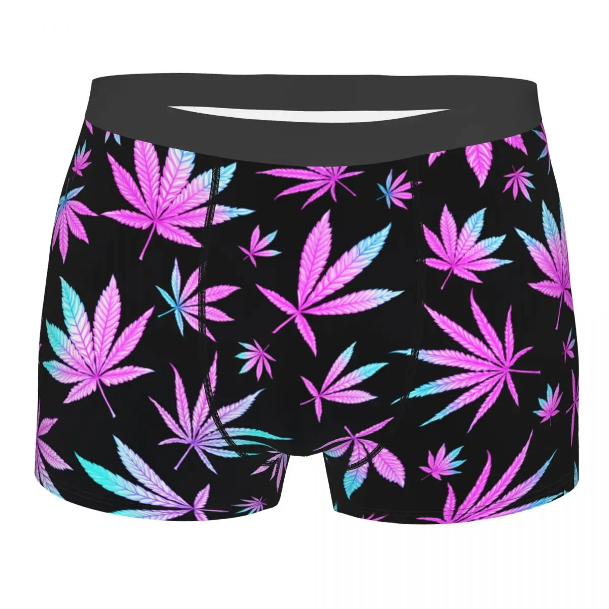 Men Cannabis Leaf Plant Hemp Underwear Fluorescent Colors Printed Boxer  Shorts Panties Male Breathable Underpants - AliExpress