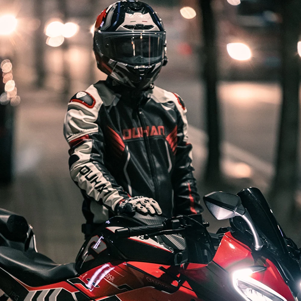 Windproof Waterproof Motorcycle Leather Jacket Winter Thermal