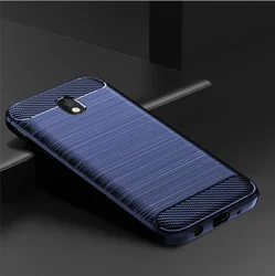 Shockproof Silicone TPU Carbon Cover Case for Silicon (Blue)