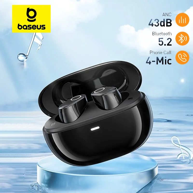 Baseus-Bowie-WM05-ANC-Wireless-Earphone-Hybrid-43dB-TWS-Earbuds-4-mics ...