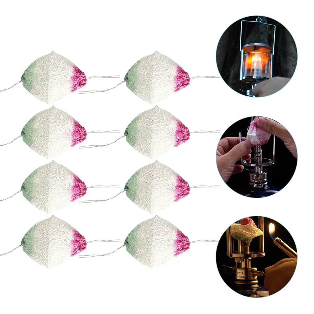 

12 Pcs Light Yarn Gaslight Wick Mantle Bulb Lamps Lantern Mantles Rayon Camping