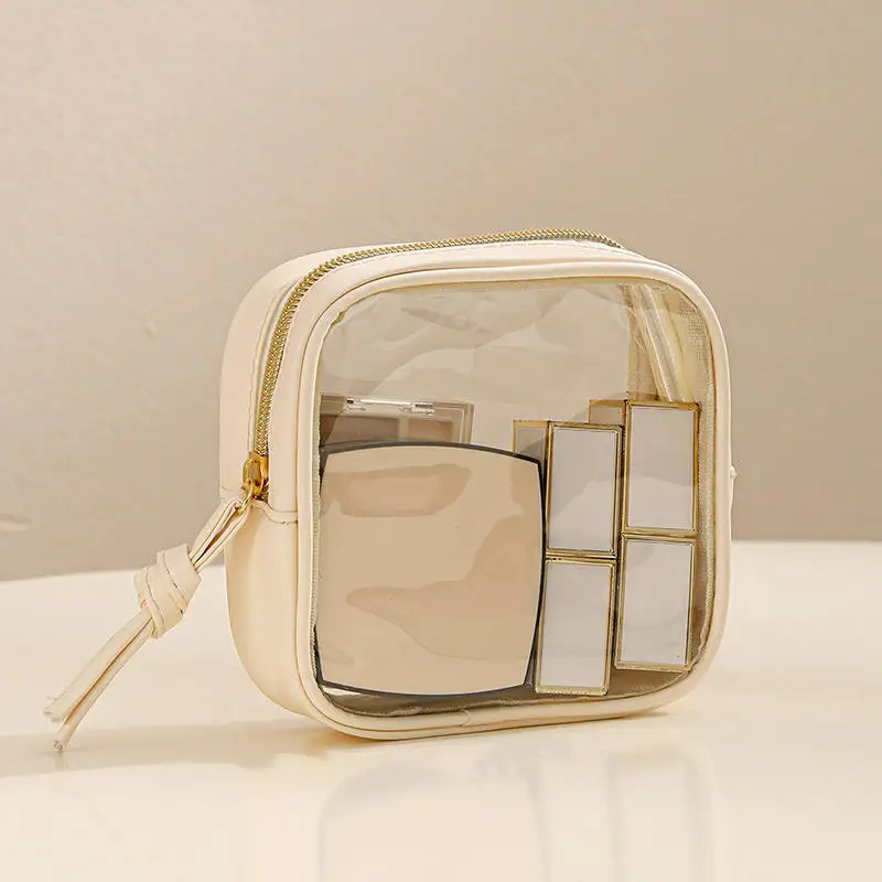Tragbare Make-up-Tasche, große Kapazität, Make-up-Pinsel, Lippenstift, Puder, Reise, Kosmetik, Aufbewahrung, Kulturbeutel, wasserdicht, transparent – Detail 9