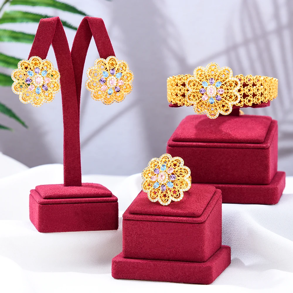 

GODKI новый великолепный роскошный браслет, кольцо, серьги, ювелирные наборы, Шарм-браслет, сделай сам, кубический циркон, фотография, аксессуары для подарка